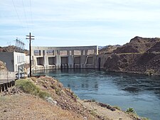 Parker Dam as viewed from California.