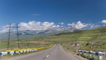 The landscape as seen from the M-2 Motorway between Goris and Shaki