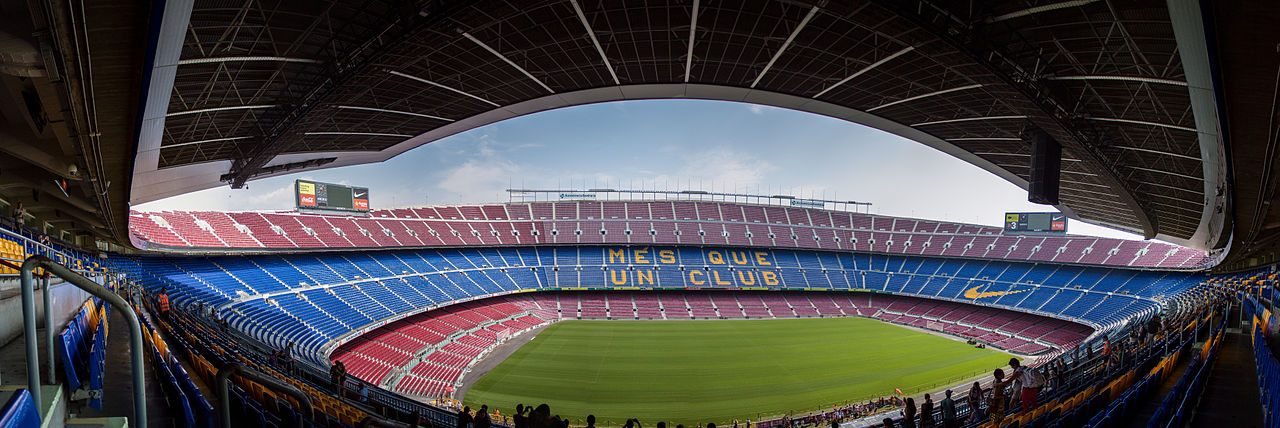  A panoramic photograph of the stadium