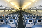 737 Classic interior in 3–3 economy class layout