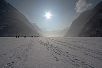 El lago del Rey congelado en 2006.