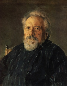 Портрет Н. С. Лескова работы В. А. Серова (1894)
