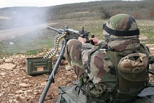 An M2HB in the French Foreign Legion's 2nd Infantry Regiment during an exercise