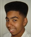 African-American teenager with Hitop fade, popular in the early 1990s.