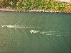 Aerial view of Malpe beach