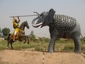 Statue of Bhai Bachittar Singh in Sikh Ajaibghar