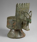 Incense burner (Pre-Islamic South Arabian); c. mid-1st millennium BC; bronze; height: 27.6 cm; Metropolitan Museum of Art[16]