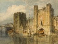 J. M. W. Turner - Watercolour of Newport Castle, 1796