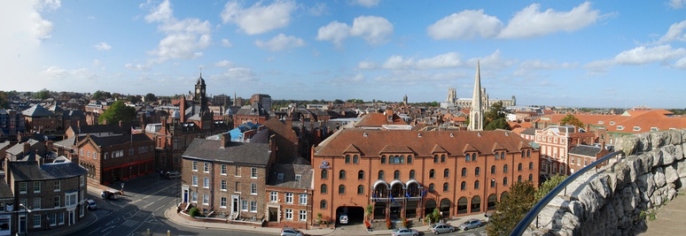  The view today from Clifford's Tower facing York Minster