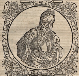 Гравюра из «Описания Европейской Сарматии», 1578 г. Эта же гравюра использовалась как портрет Казимира Великого