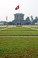 Flag of Vietnam in front of the Ho Chi Minh Mausoleum