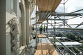 Planks on construction scaffold, Washington, DC, US