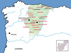 Historical map of northern Spain