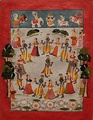 Raslila of Krishna with Radha and gopis