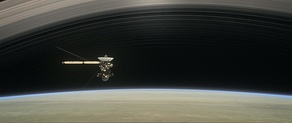 Cassini orbiting Saturn before Grand Finale (artist concepts)