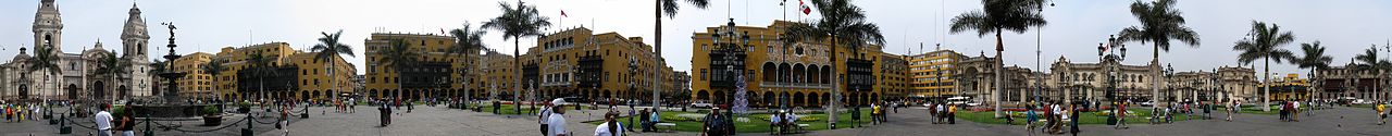  360° panoramic view of the Plaza Mayor de Lima