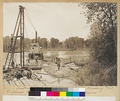 A crew erecting a dike at the third heading of the Alamo Canal in Mexico, 1905.