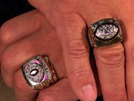 Super Bowl XVII ring (left) and watch (right) awarded to the Washington Redskins