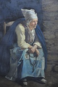 Old woman praying