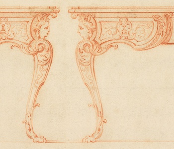 Design for a writing desk by Gilles-Marie Oppenordt (1675-1700)