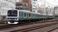 Set 139 with the cab front in Sōbu/Yokosuka Line color, April 2021