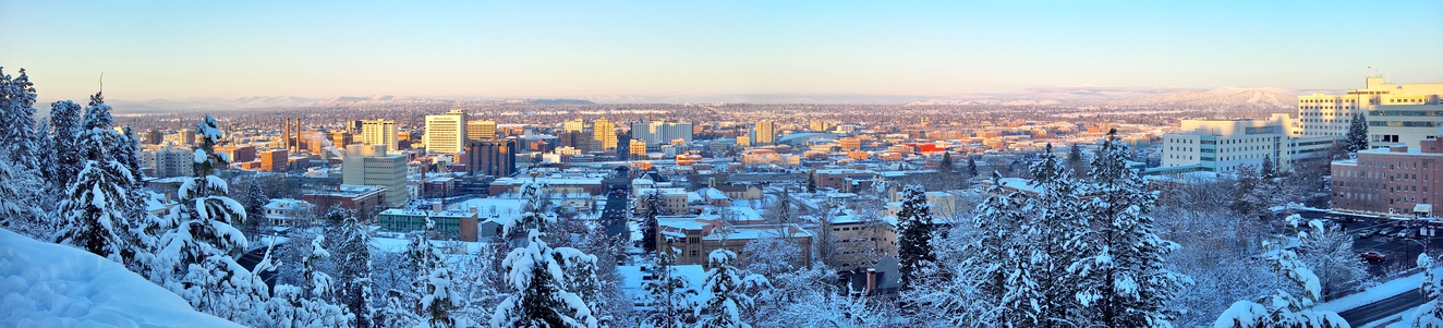  Panorama of Downtown Spokane looking north from Cliff Drive.