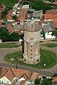 Aerial photograph of the water tower, built in 1927.