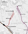Map of the Stanmore branch line