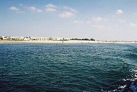 The shoreline and beachhead along the Atlantic coast of Fuseta