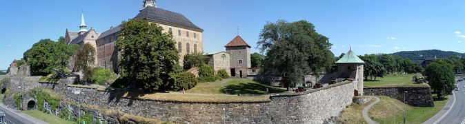 Panorama of Akershus Castle from the seafront