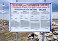 A sign at the Polish-Czech border near Králický Sněžník, indicating that only citizens of the European Union and of five more states may cross. When the Schengen rules became applicable in 2007, the sign became obsolete.