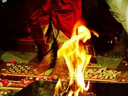 A Vedic Yajna plays a central role in Hindu weddings.