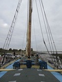 The deck of the barge looking out towards the River Medway.