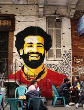 Graffiti of Salah in Cairo, 2018