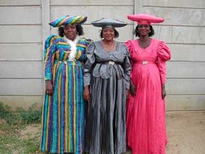 Women of the Herero people from Namibia. Pink stands out.