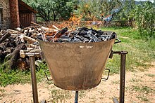 Artisanal biochar production in a Kontiki-Kiln