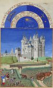 El mes de septiembre en el calendario de Les Très Riches Heures du duc de Berry, hacia 1410-1440.