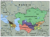 Political map of Central Asia and the Caucasus (2000)