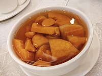 Chinese sweet potato soup, popular during the winter