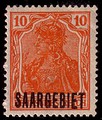 German stamp overprinted "Saargebiet", 1920