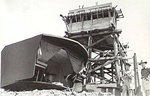 Twin-6pdr gun providing anti-motor-torpedo-boat defence at Fort Lytton 1943 (protected mount - foreground, command tower (background) [gallery 17]