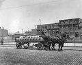 Chariot à bière de la Brasserie Molson, Montréal, Québec, Canada, vers 1908