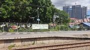 Faded station signboard