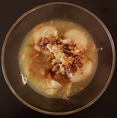 Cilok kuah served in broth soup