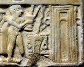 Emblem of goddess Inanna, circa 3000 BCE.[39]