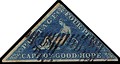 Cape of Good Hope triangular postage stamp of 1853.