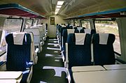 First class saloon, upper floor of the electric car