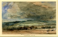 John Constable - London from Hampstead Heath in a Storm, (watercolour), 1831