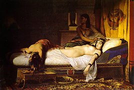 La muerte de Cleopatra, de Jean-André Rixens, 1874[5]​