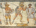 Злитенская мозаика с гладиаторами, II век н. э.